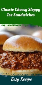 Classic Cheesy Sloppy Joe Sandwiches