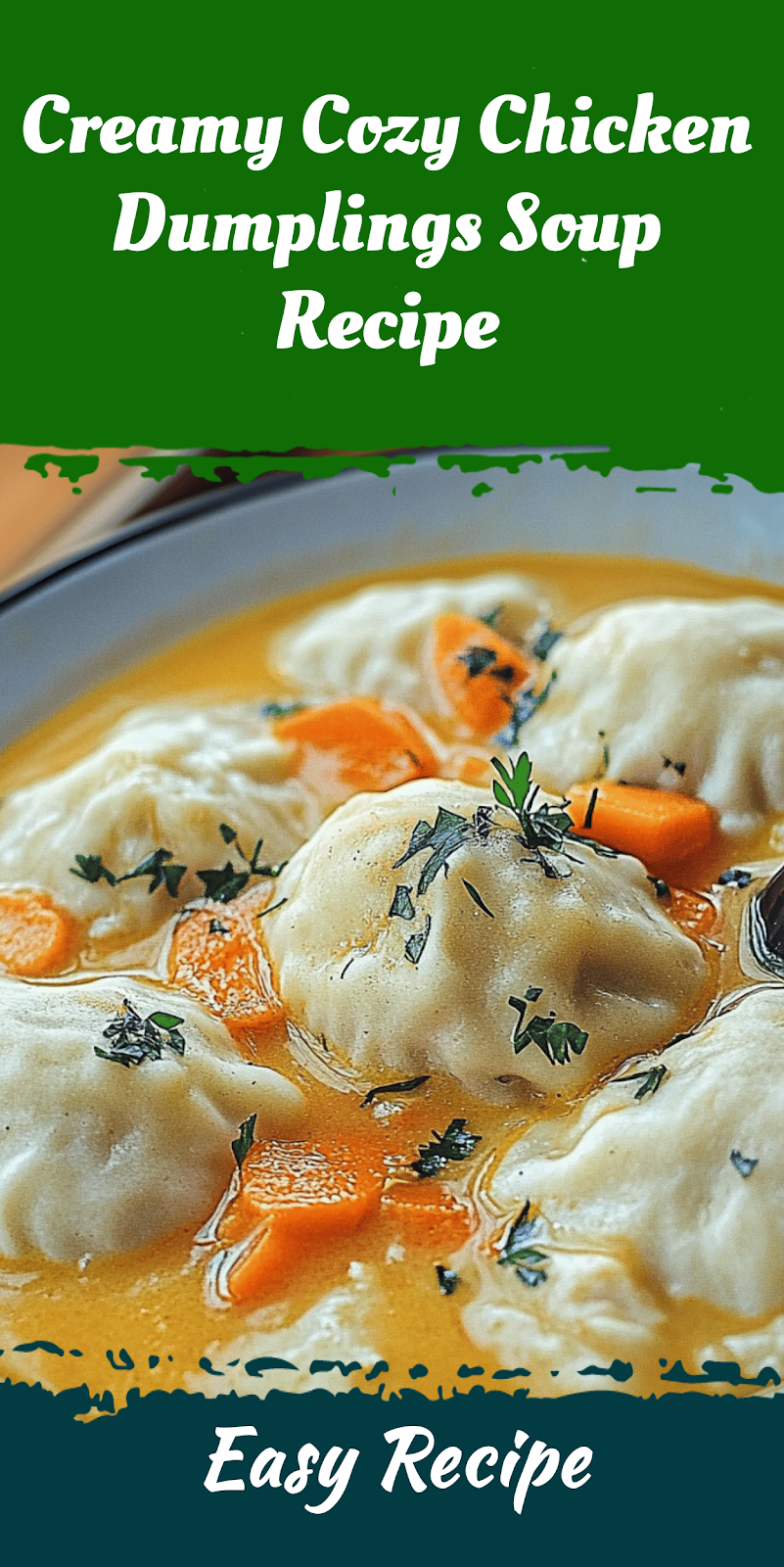 Creamy Cozy Chicken Dumplings Soup Recipe