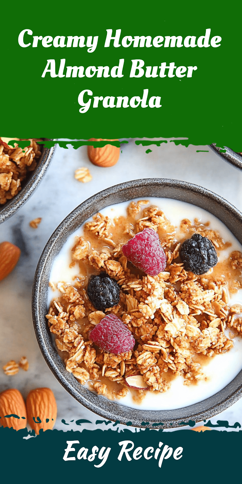 Creamy Homemade Almond Butter Granola