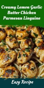 Creamy Lemon Garlic Butter Chicken Parmesan Linguine