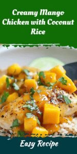 Creamy Mango Chicken with Coconut Rice