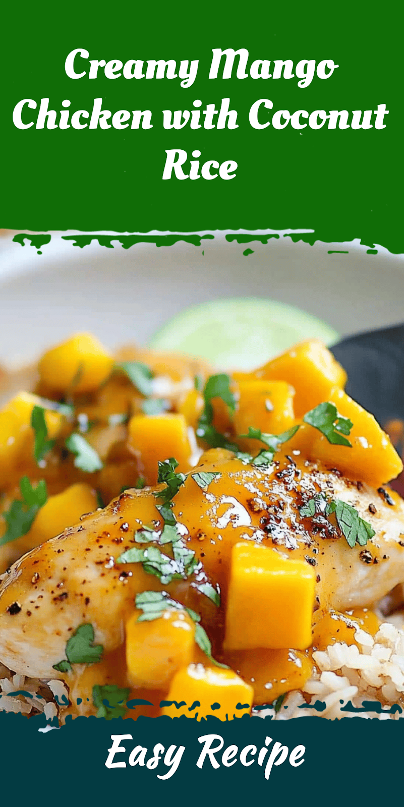 Creamy Mango Chicken with Coconut Rice