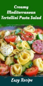 Creamy Mediterranean Tortellini Pasta Salad