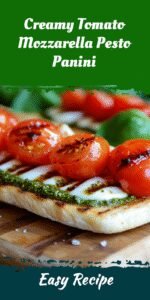 Creamy Tomato Mozzarella Pesto Panini