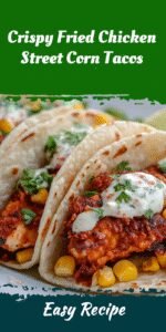 Crispy Fried Chicken Street Corn Tacos