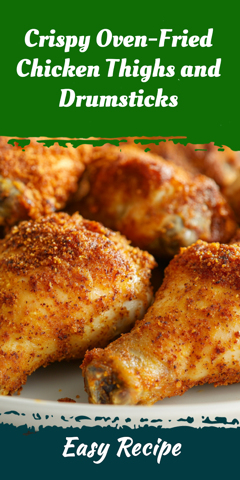 Crispy Oven-Fried Chicken Thighs and Drumsticks