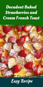 Decadent Baked Strawberries and Cream French Toast