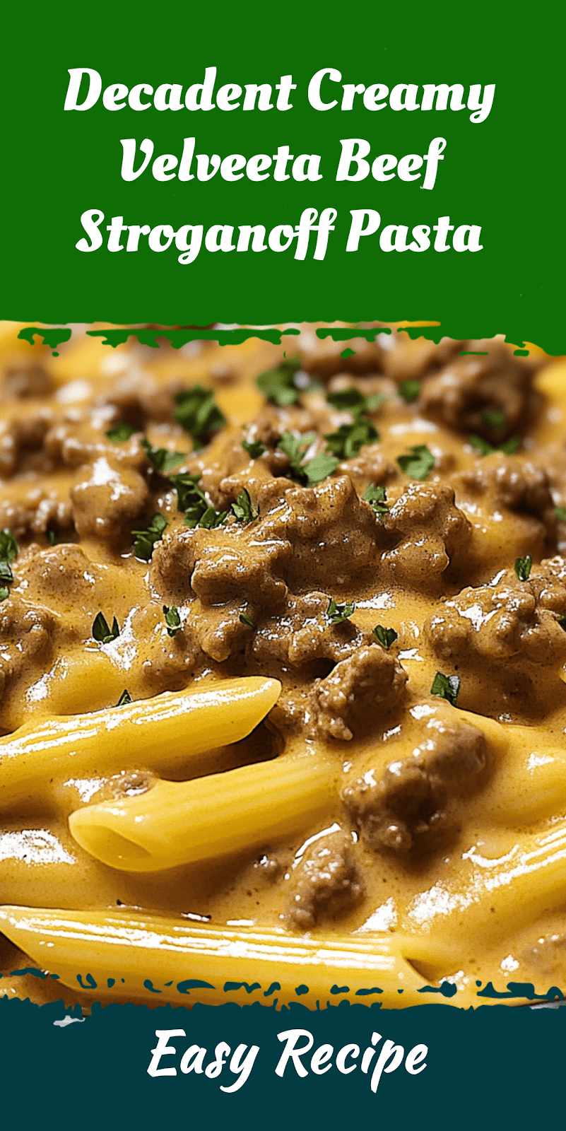 Decadent Creamy Velveeta Beef Stroganoff Pasta