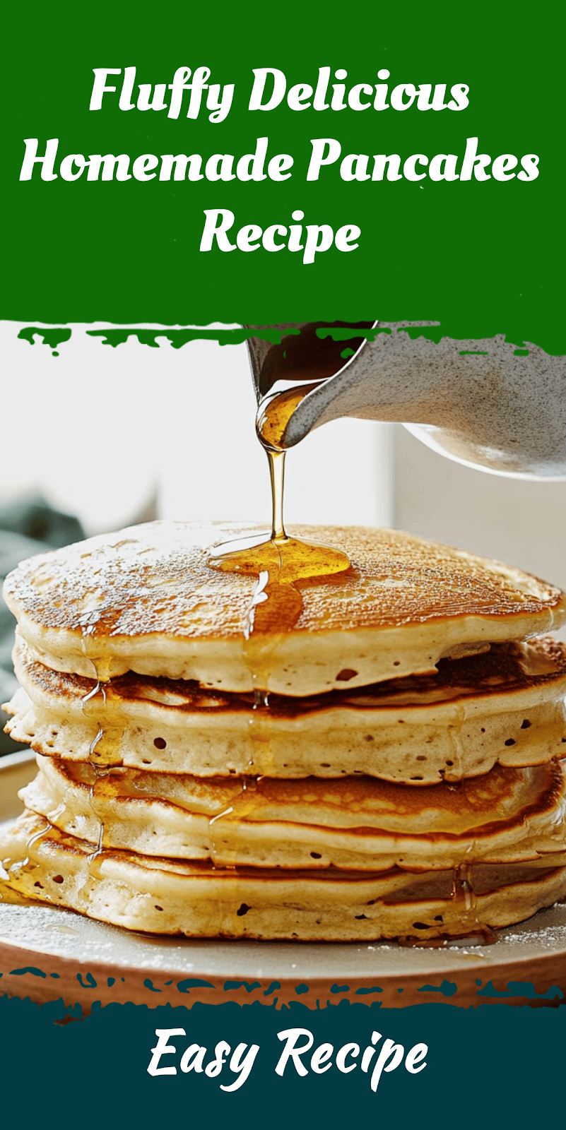Fluffy Delicious Homemade Pancakes Recipe