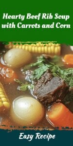 Hearty Beef Rib Soup with Carrots and Corn