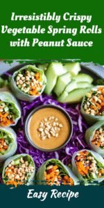 Irresistibly Crispy Vegetable Spring Rolls with Peanut Sauce