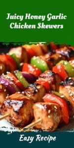 Juicy Honey Garlic Chicken Skewers