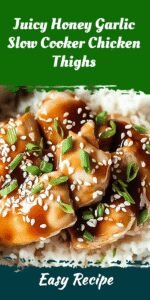 Juicy Honey Garlic Slow Cooker Chicken Thighs