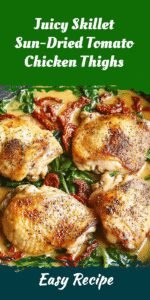 Juicy Skillet Sun-Dried Tomato Chicken Thighs