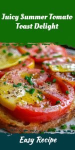 Juicy Summer Tomato Toast Delight