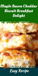Maple Bacon Cheddar Biscuit Breakfast Delight