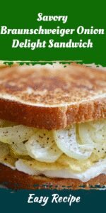 Savory Braunschweiger Onion Delight Sandwich