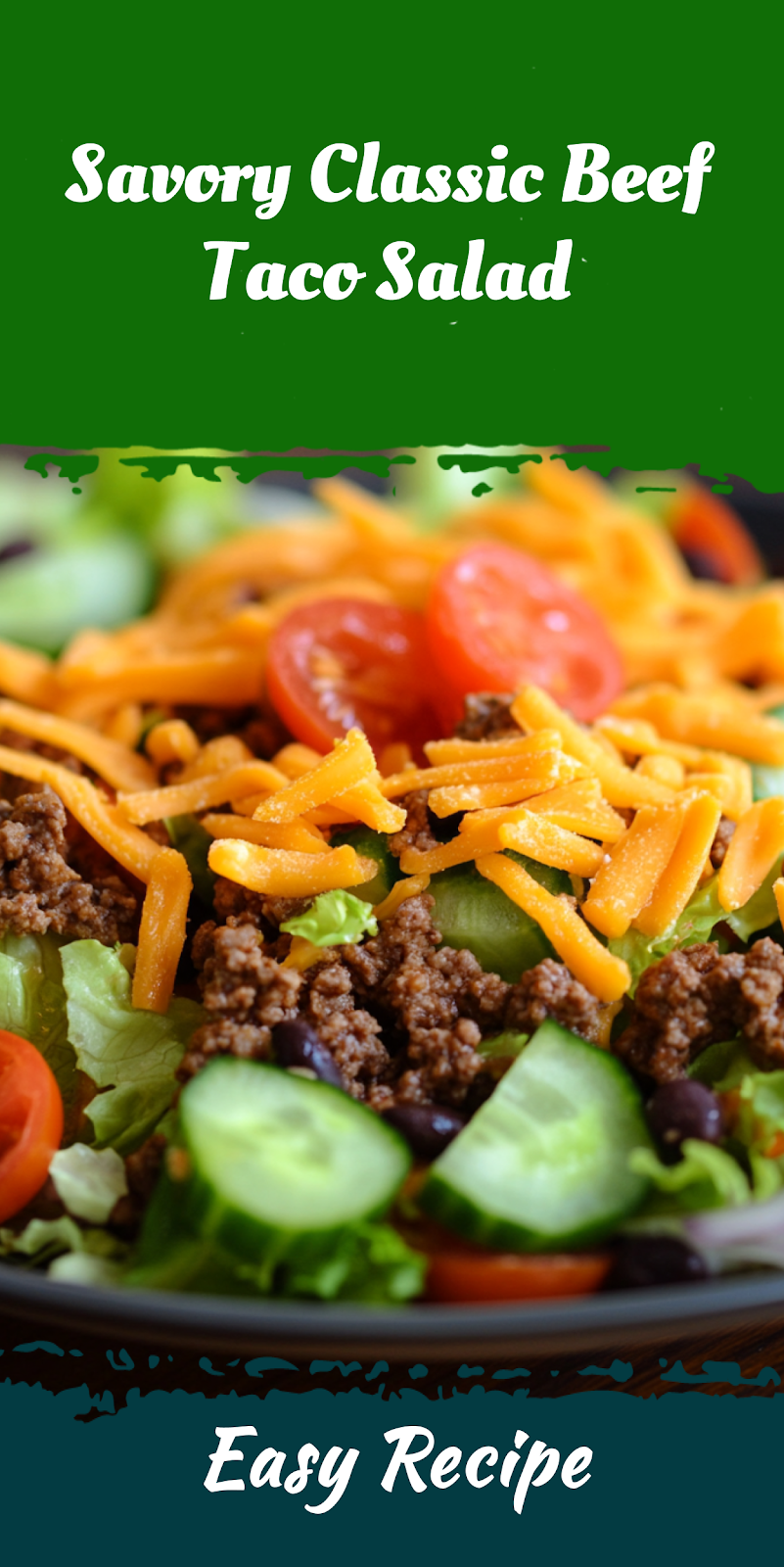Savory Classic Beef Taco Salad