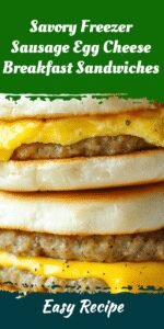 Savory Freezer Sausage Egg Cheese Breakfast Sandwiches