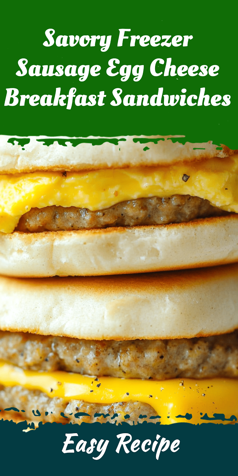 Savory Freezer Sausage Egg Cheese Breakfast Sandwiches