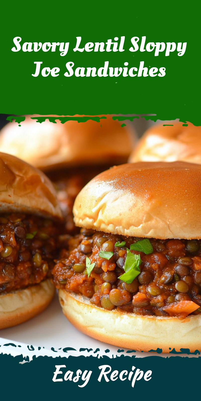 Savory Lentil Sloppy Joe Sandwiches