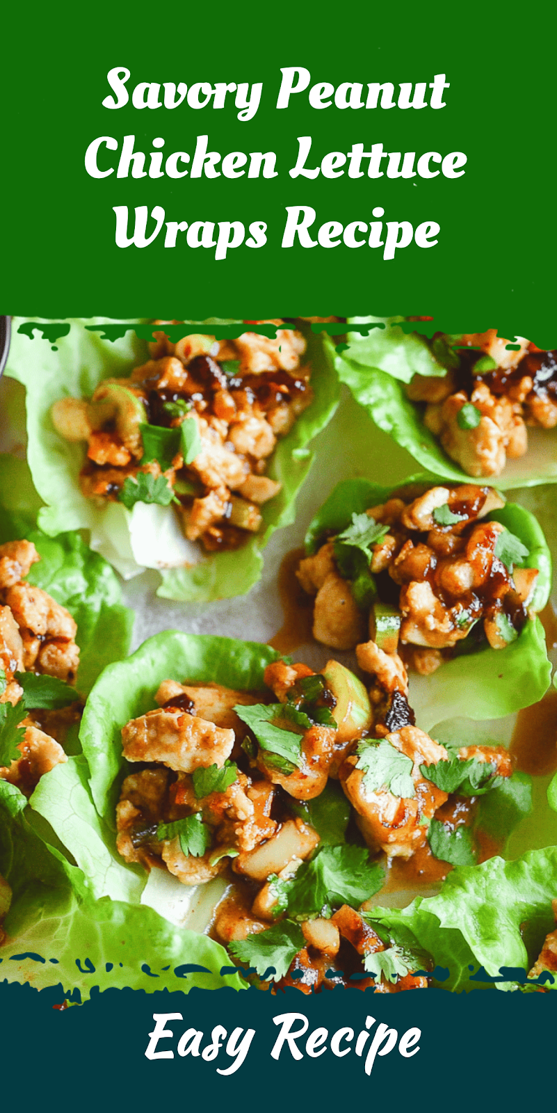 Savory Peanut Chicken Lettuce Wraps Recipe
