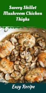 Savory Skillet Mushroom Chicken Thighs