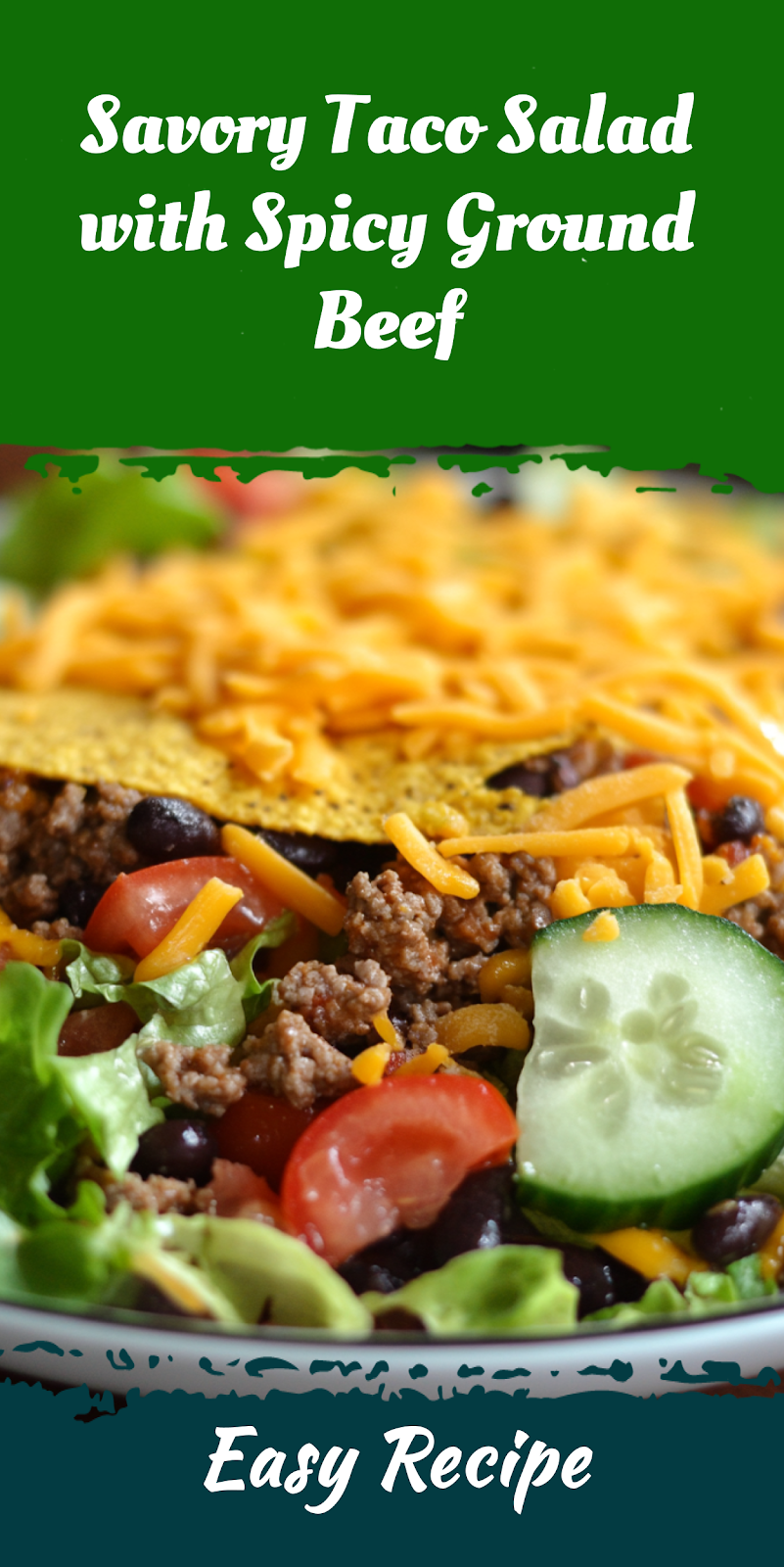 Savory Taco Salad with Spicy Ground Beef