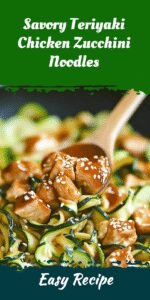 Savory Teriyaki Chicken Zucchini Noodles