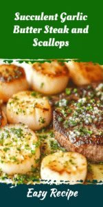 Succulent Garlic Butter Steak and Scallops