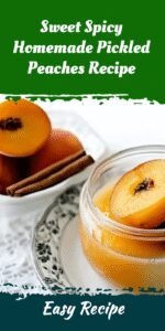 Sweet Spicy Homemade Pickled Peaches Recipe