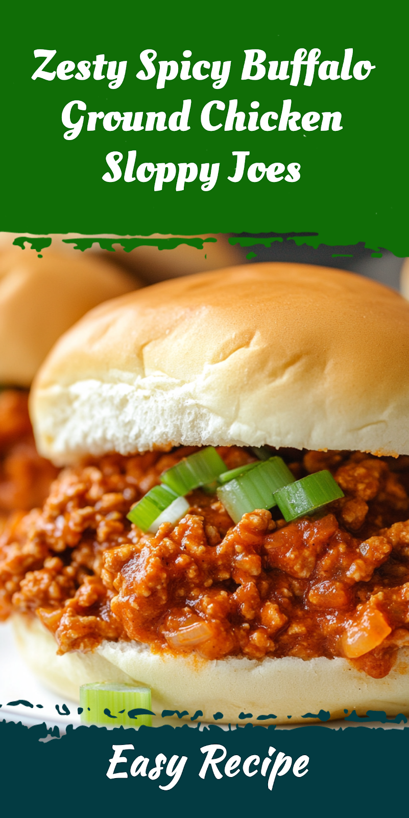Zesty Spicy Buffalo Ground Chicken Sloppy Joes