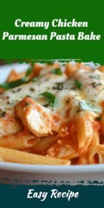 Creamy Chicken Parmesan Pasta Bake