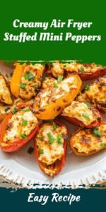 Creamy Air Fryer Stuffed Mini Peppers