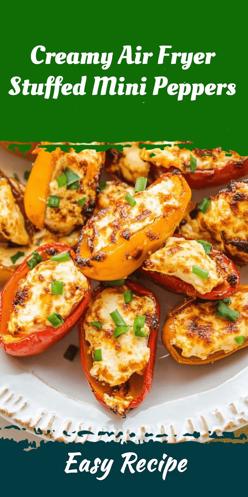 Creamy Air Fryer Stuffed Mini Peppers