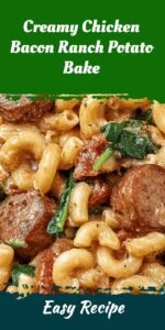 Creamy Chicken Bacon Ranch Potato Bake