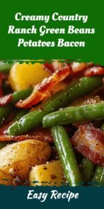 Creamy Country Ranch Green Beans Potatoes Bacon