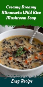Creamy Dreamy Minnesota Wild Rice Mushroom Soup