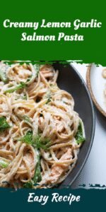 Creamy Lemon Garlic Salmon Pasta