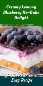 Creamy Lemony Blueberry No-Bake Delight