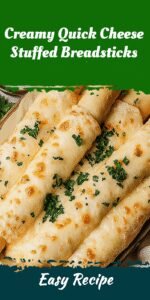 Creamy Quick Cheese Stuffed Breadsticks