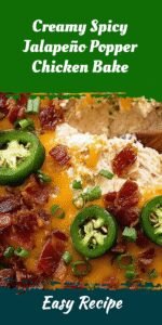 Creamy Spicy Jalapeño Popper Chicken Bake