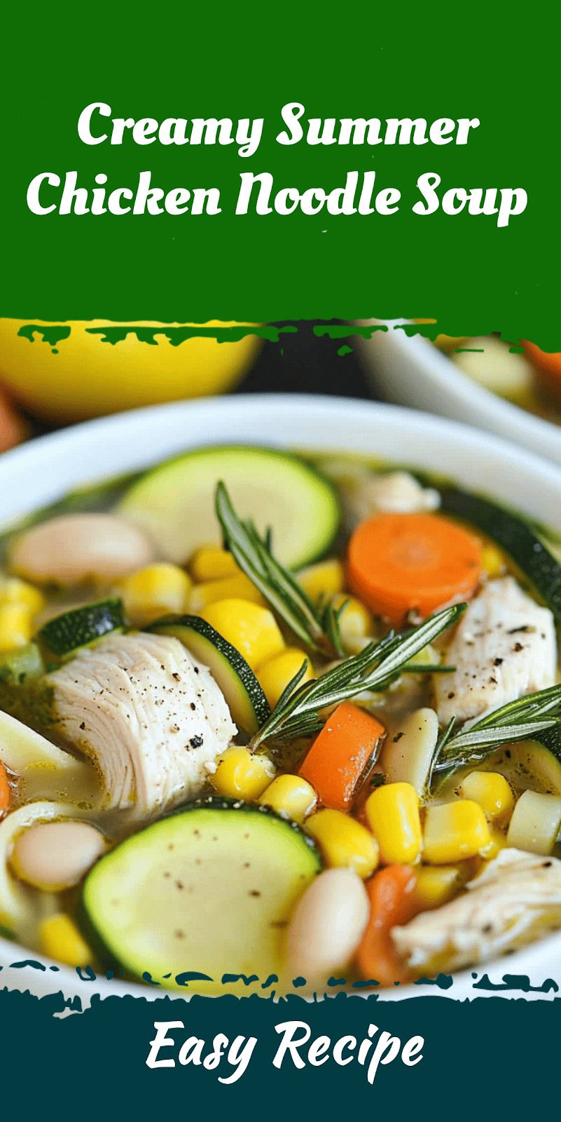 Creamy Summer Chicken Noodle Soup