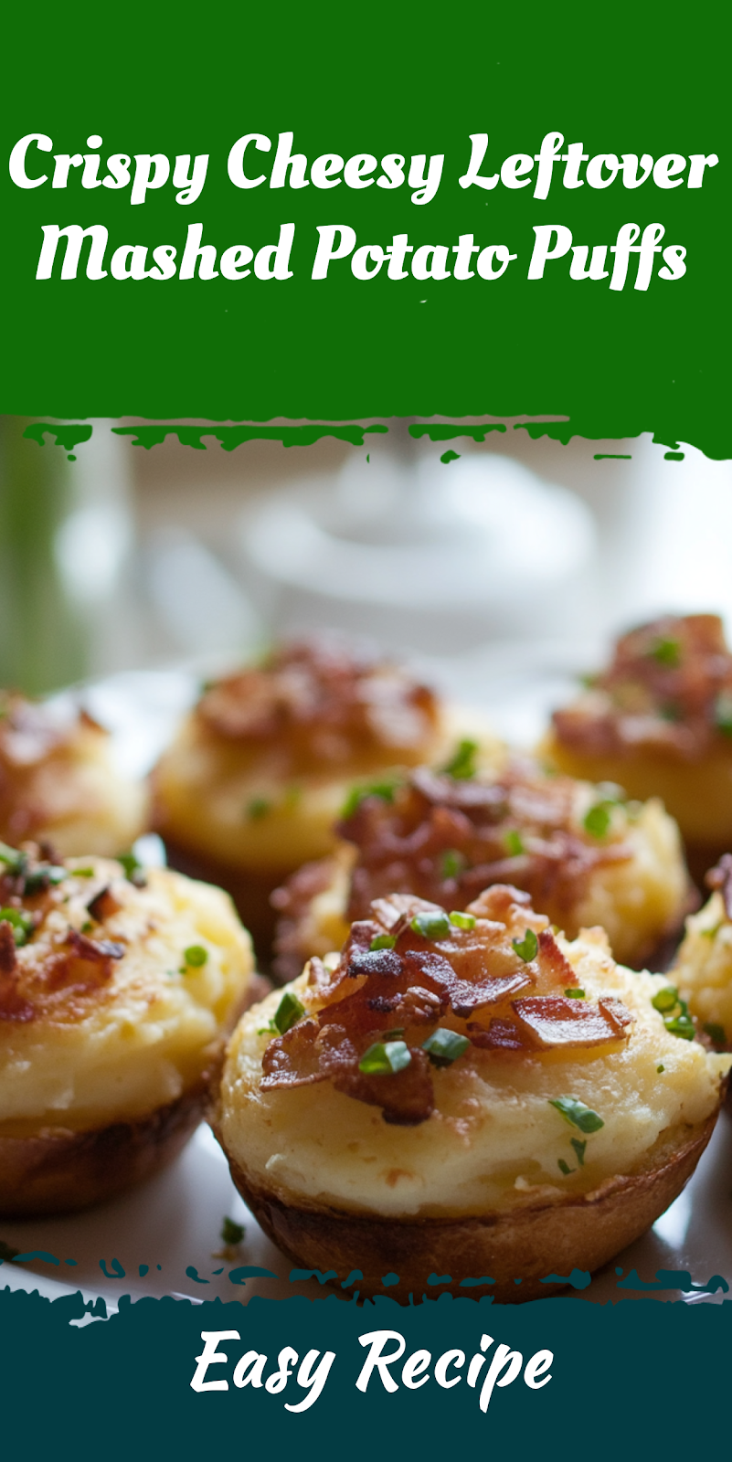 Crispy Cheesy Leftover Mashed Potato Puffs