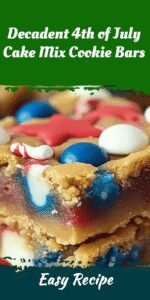 Decadent 4th of July Cake Mix Cookie Bars