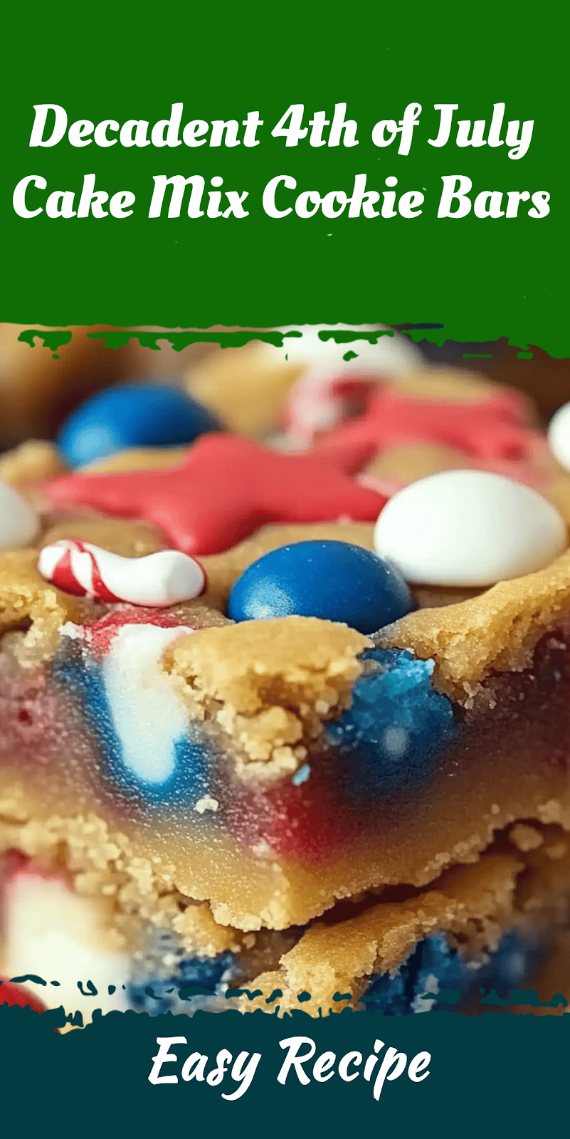 Decadent 4th of July Cake Mix Cookie Bars