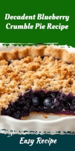 Decadent Blueberry Crumble Pie Recipe