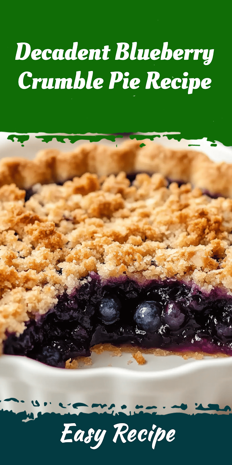 Decadent Blueberry Crumble Pie Recipe