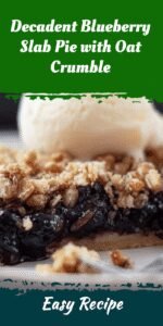 Decadent Blueberry Slab Pie with Oat Crumble