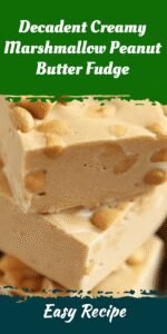 Decadent Creamy Marshmallow Peanut Butter Fudge